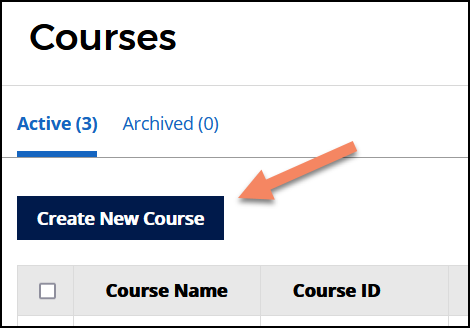 Click "Create New Course"